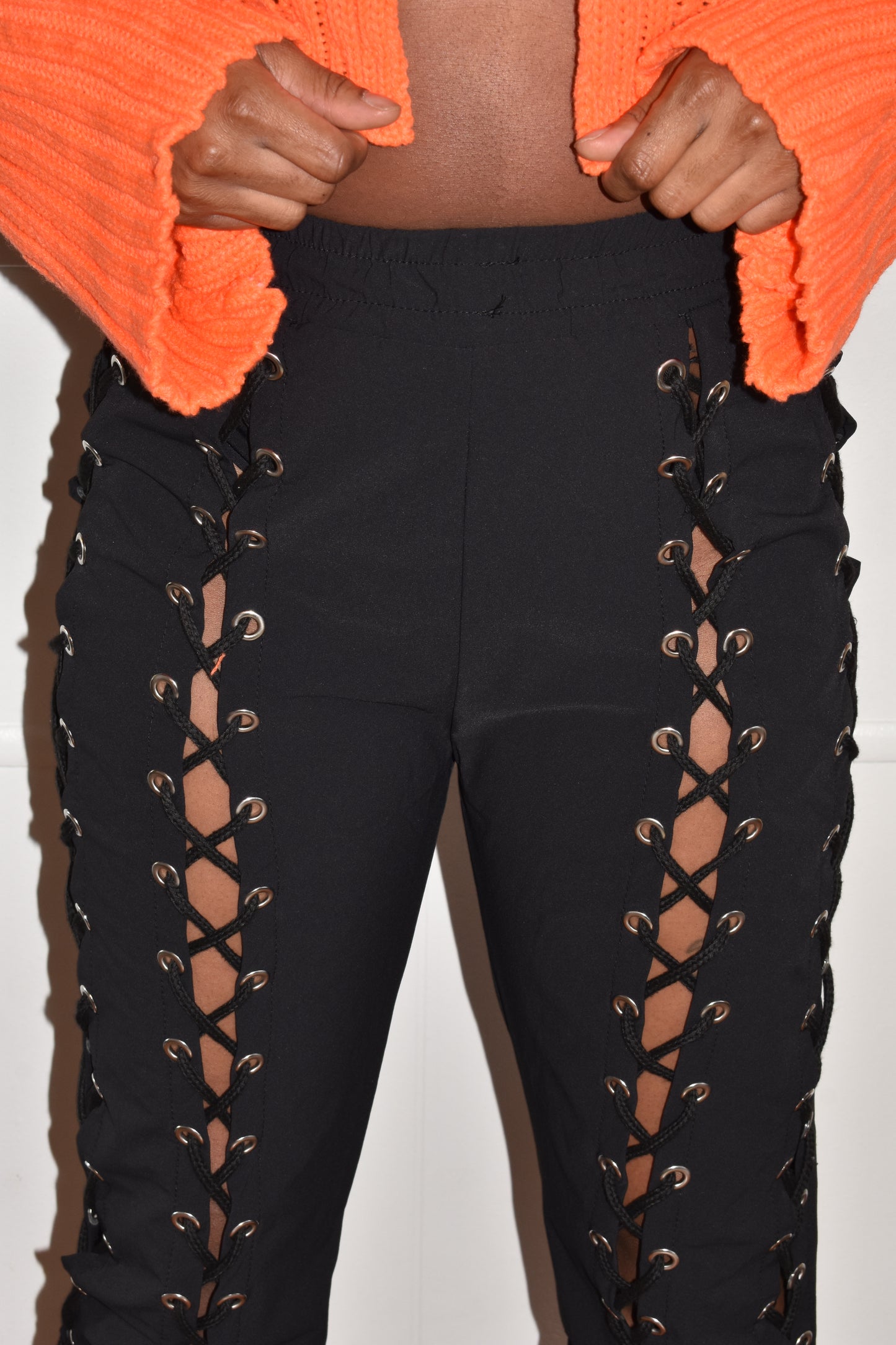 Lace up pants