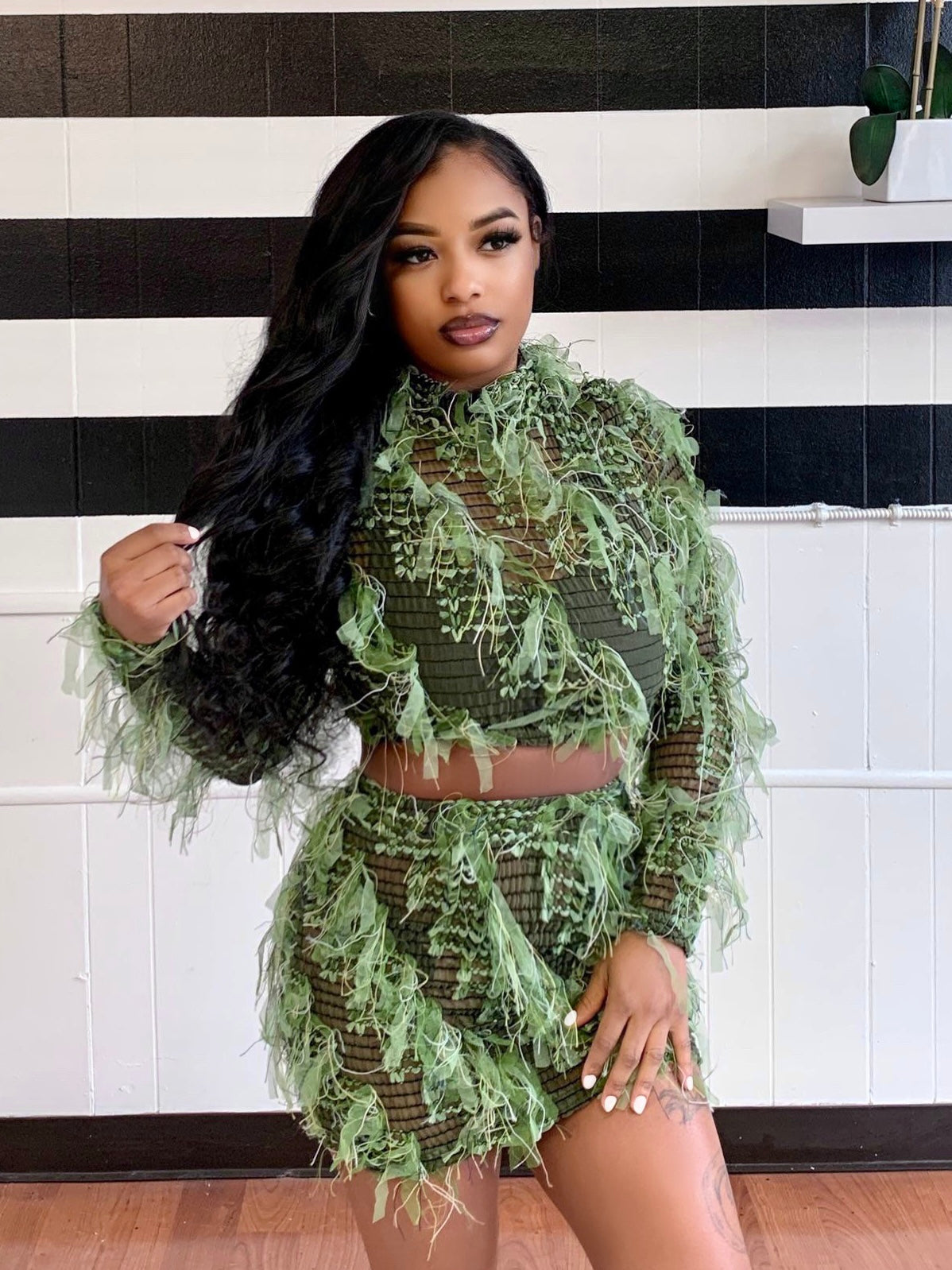 Feelin’ It Skirt Set (Green)