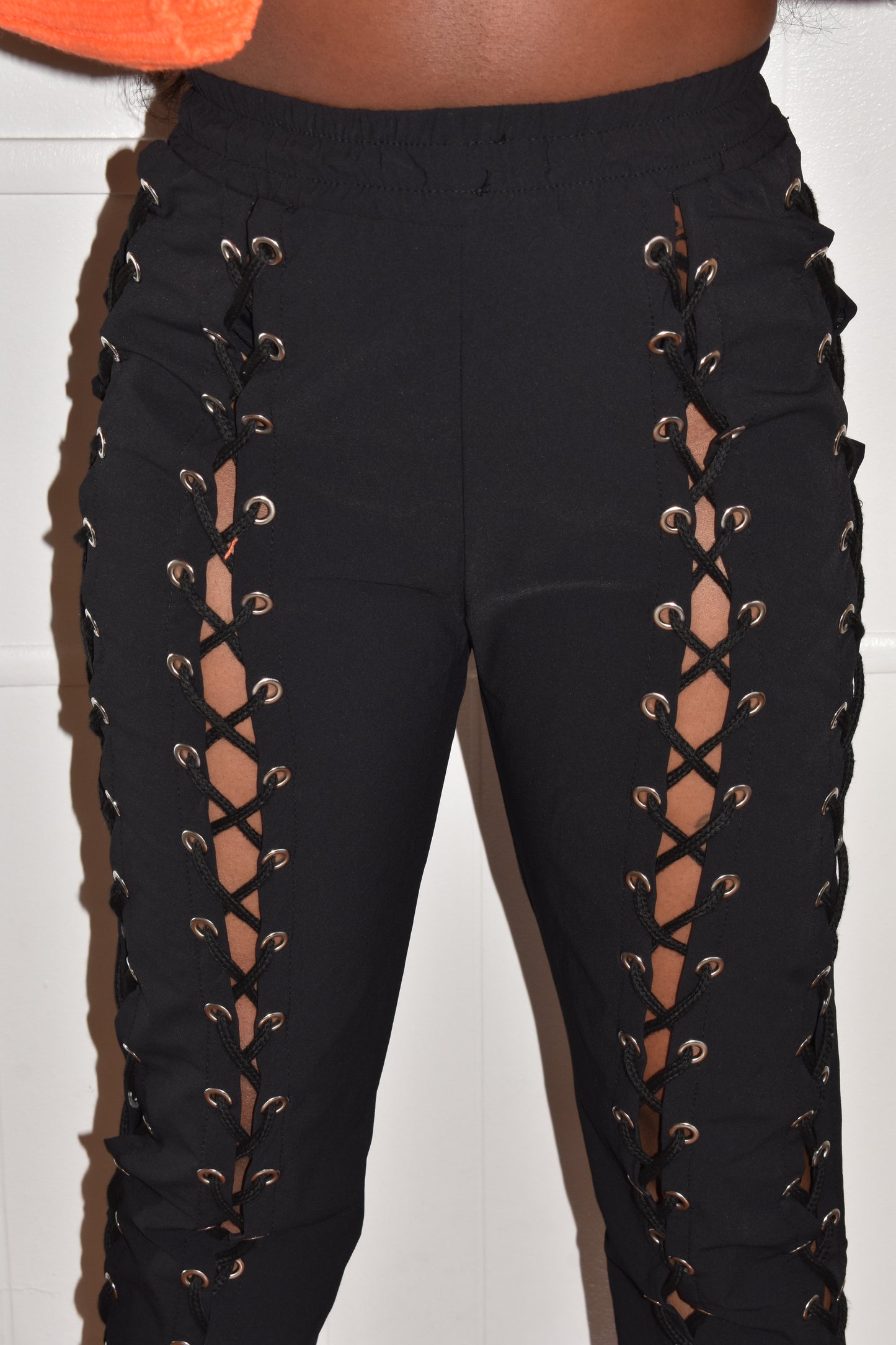 Lace up pants