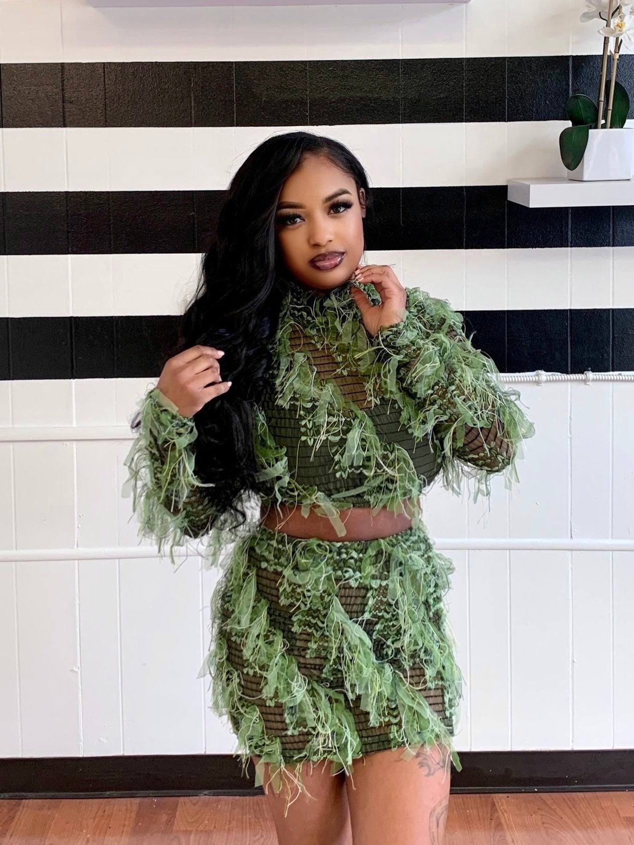 Feelin’ It Skirt Set (Green)