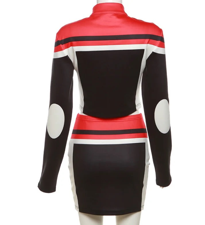 Motorsport Skirt Set (Red)