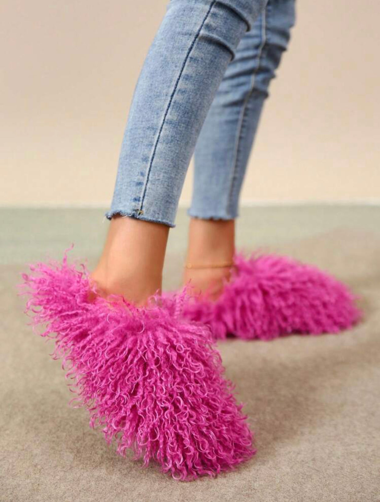 Pink Fur Slides