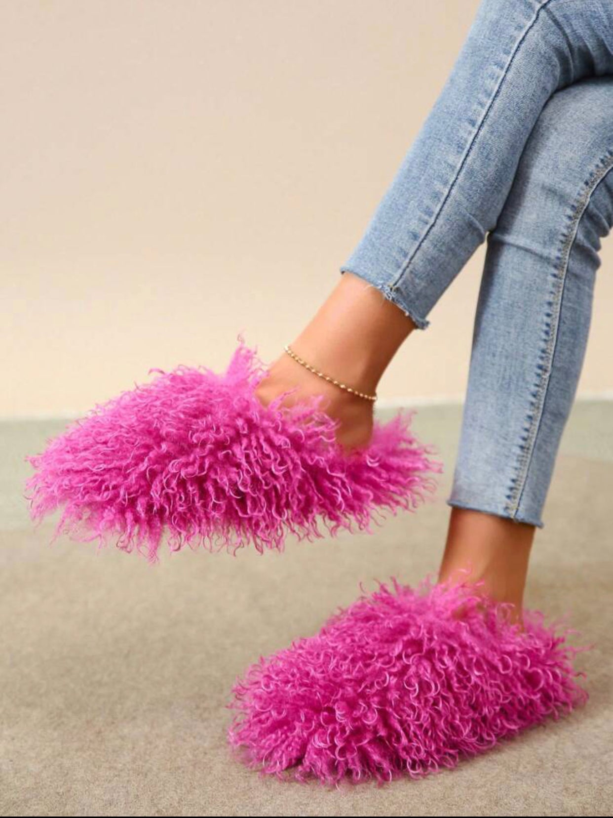 Pink Fur Slides