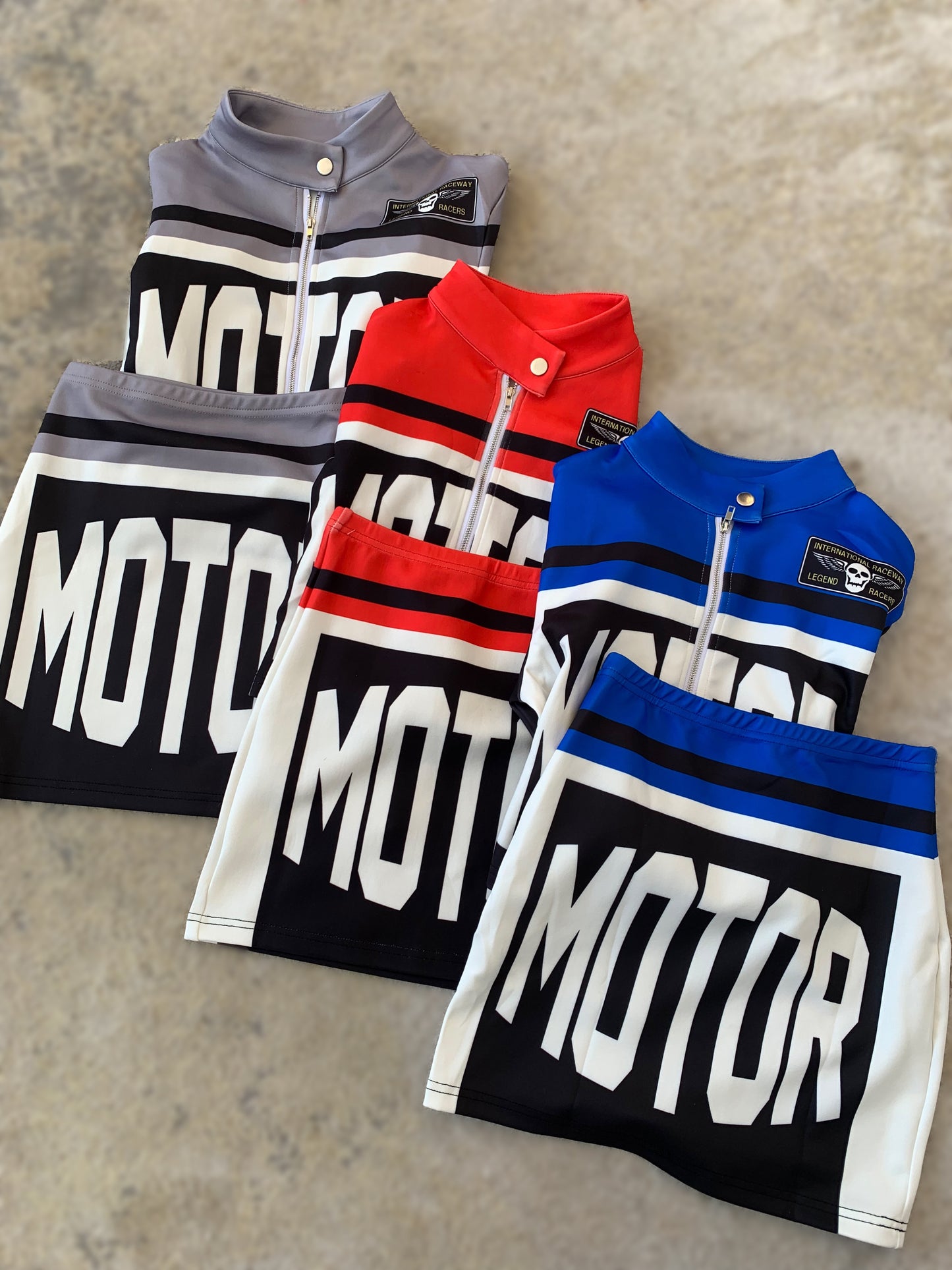 Motorsport Skirt Set (Red)