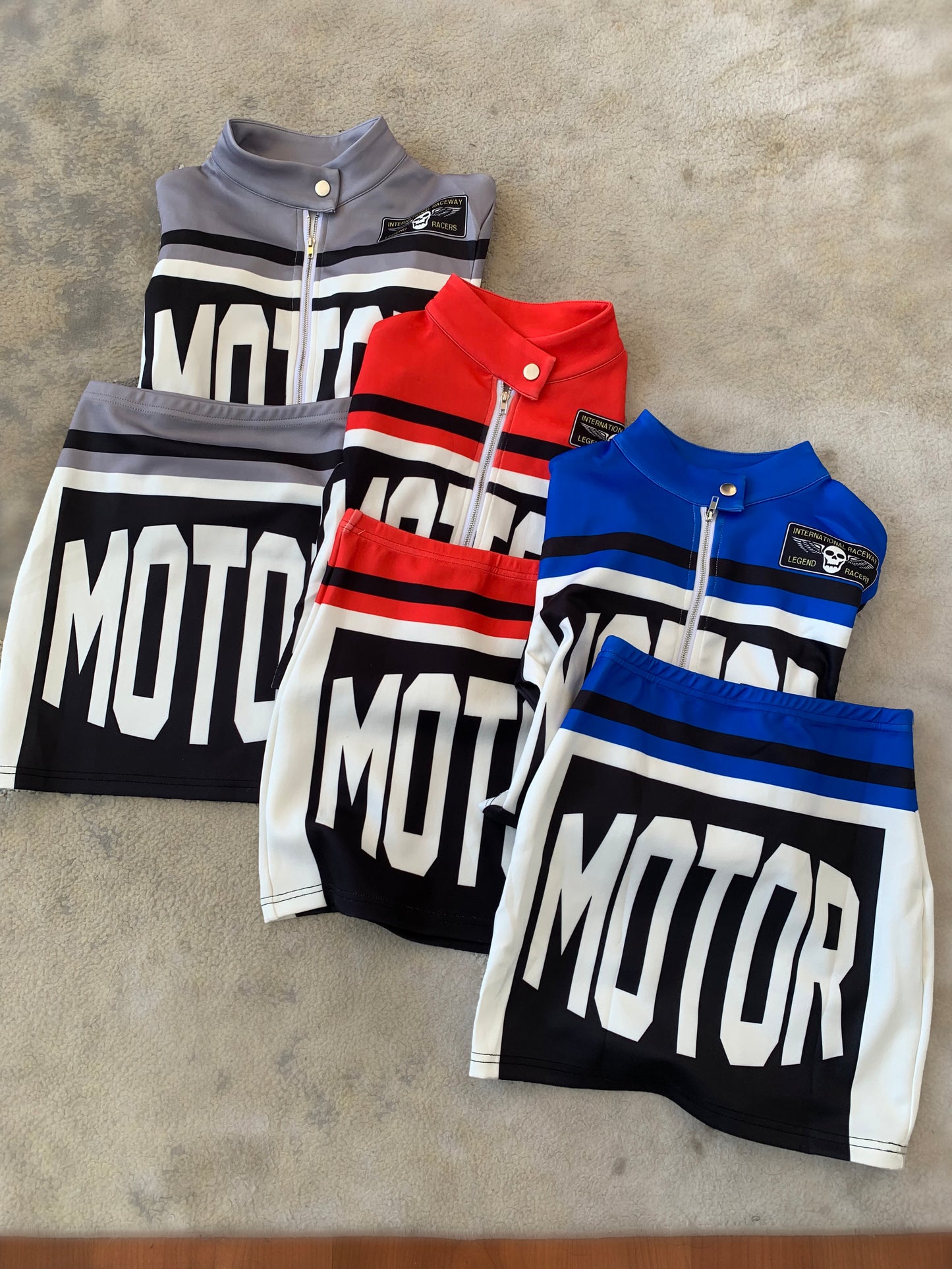 Motorsport Skirt Set (Red)