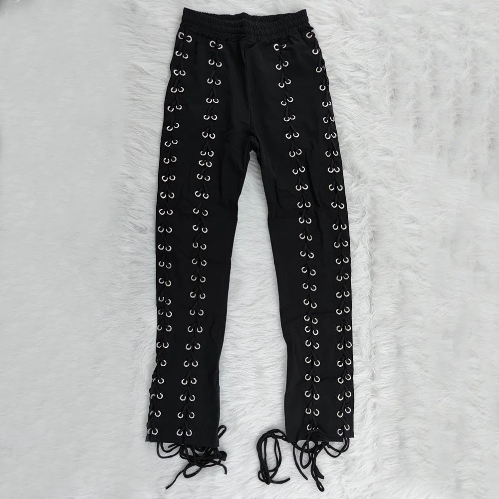 Lace up pants