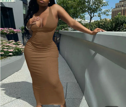 Summer Breeze Dress (Brown)